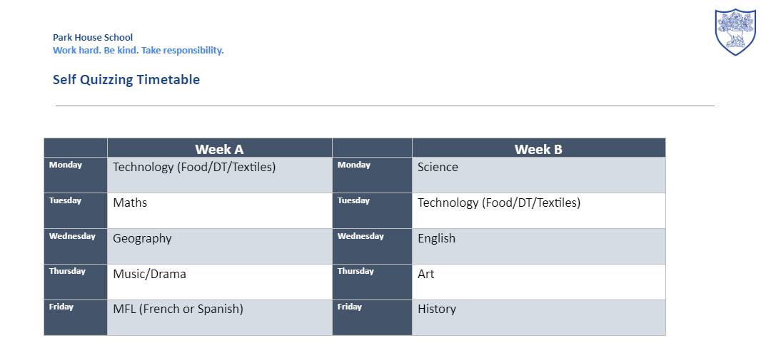 park house school homework